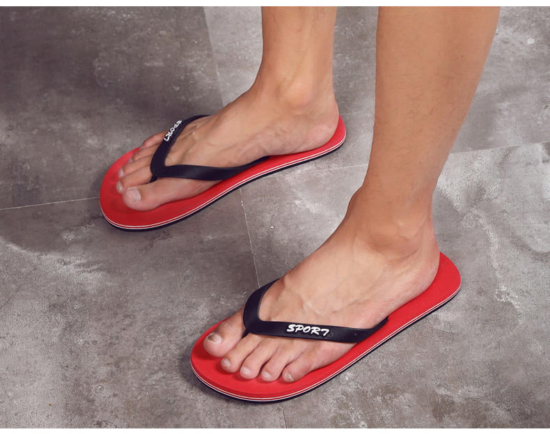 Mặt đất cách flip flops nam mùa hè dép chống trượt và dép cá tính Hàn Quốc phiên bản của xu hướng pinch ngoài trời giày bãi biển của nam giới thường