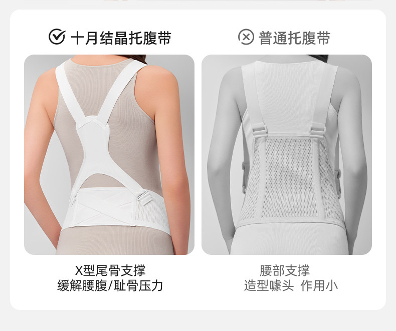 Бандаж 十月结晶反重力托腹带孕妇专用腹部腰托肚子背带透气排汗秒穿脱 October crystallization