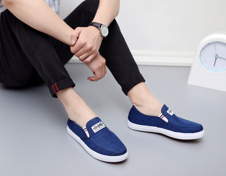 Giày nam mùa xuân Giày vải Bắc Kinh cũ Giày lười Giày thông thường Phiên bản Hàn Quốc của thủy triều giày anta