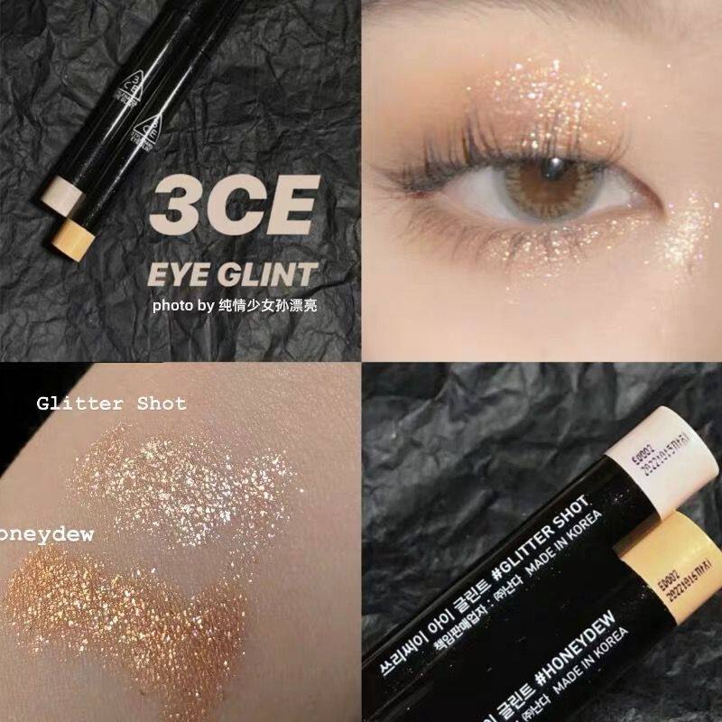 Spot -- 3CE EYE GLINT Pearlized Eye Shadow Stick Pen Glitter GLITTER MOON HONEY 