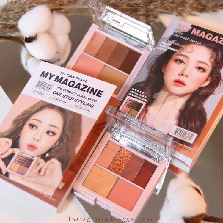 Spot Korea 16brand My magazine 66 color magazine eye shadow blush repair makeup disk
