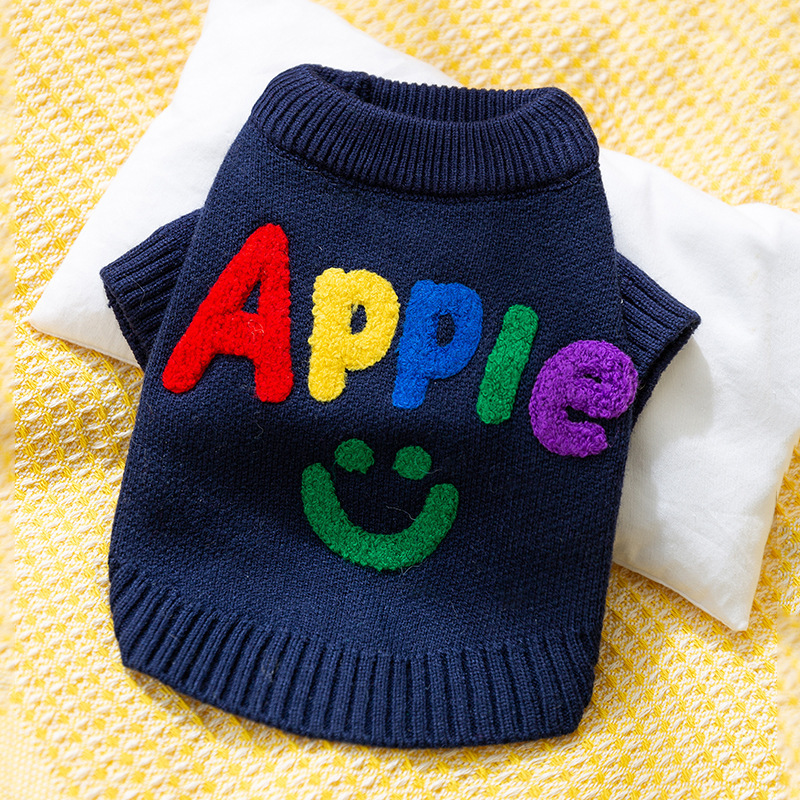Pet Dog Clothes with Colorful Letters, Two-Legged Sweater for Autumn and Winter, Suitable for Bichon Frise, Teddy, Pomeranian Puppies and Kittens Pet Dog Clothes with Colorful Letters, Two-Legged Sweater for Autumn and Winter, Suitable for Bichon Frise, Teddy, Pomeranian Puppies and Kittens