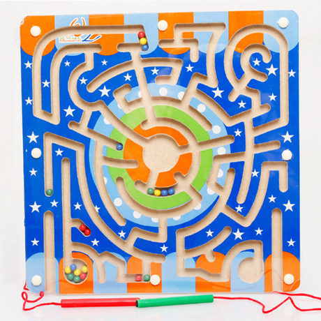 Magnetic Labyrinth Walking Beads Magnetic Balance Desktop Toys Kindergarten Educational Concentration Training Material 2-3-6 Years Old