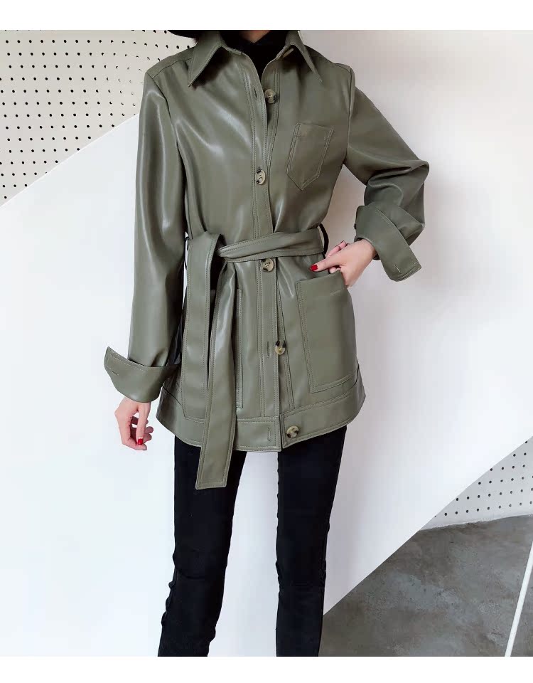 Áo khoác cotton bằng vải bông nữ 2018 thu đông mới retro giảm béo dài đoạn giả da cừu mềm áo khoác da dày áo da thật cao cấp