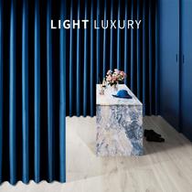 Full blackout curtain fabric sunshade cloth living room floor curtain bedroom Nordic bay window curtain 100% full blackout