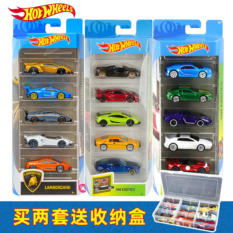 Hot Wheels Matchbox Hot Little Sports Car F1 Racing Car 5-Pack Model Boys Alloy Toy Car Children's Car