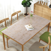 PVC tablecloth waterproof anti-hot and oil-proof disposable transparent coffee table mat soft plastic tablecloth table mat thick crystal board