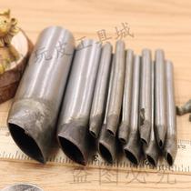 DIY leather Tang grass tools Olive-shaped leather punching punch Olive-pointed line leather carving punch Oval two-pointed shape