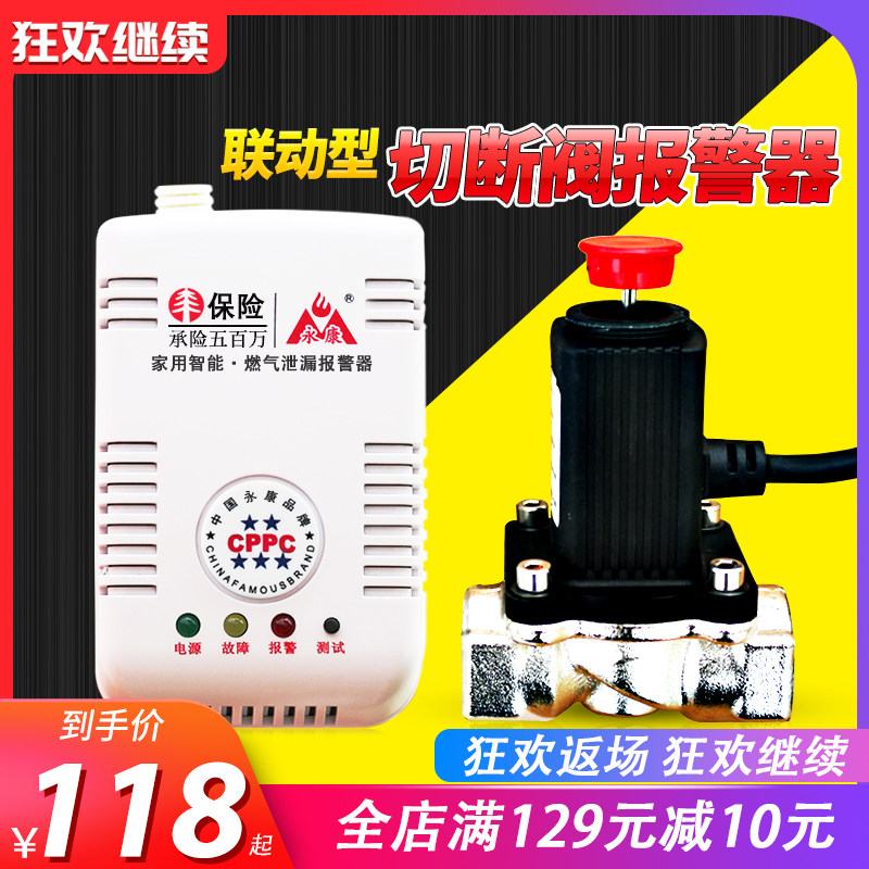 Yongkang household gas leakage alarm cut off solenoid valve natural gas kitchen combustible gas gas alarm
