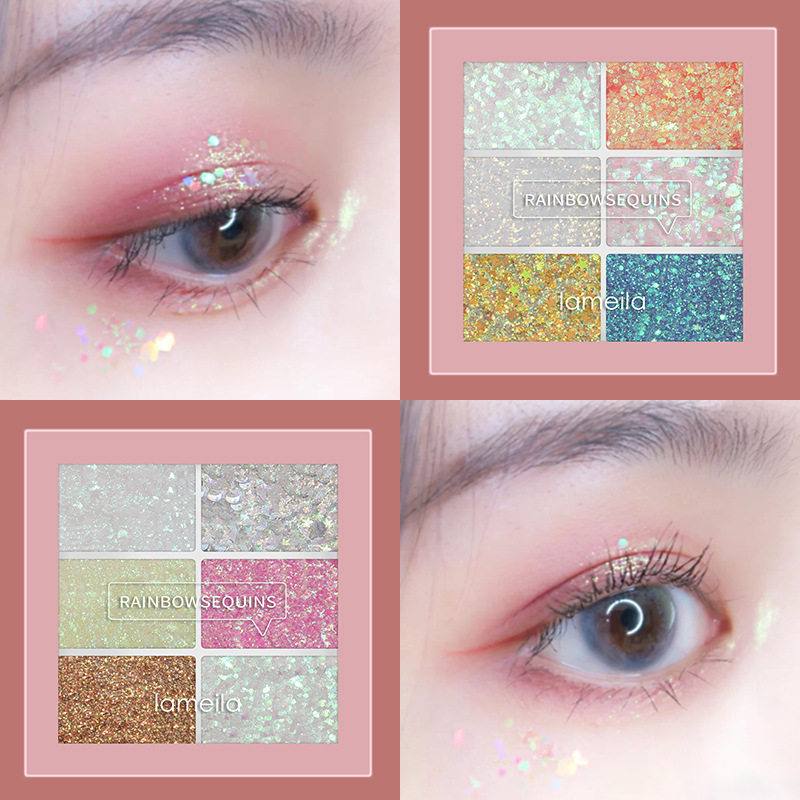 Eyeshadow disc pearlescent sequins super fire student parity children's stage makeup eyeshadow glitter eye makeup