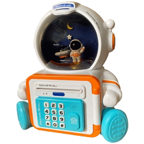 Childrens savings pot can be saved for astronauts Deposit Money Pot Boy Fingerprint Close Lock Code Safe Girl Birthday Present