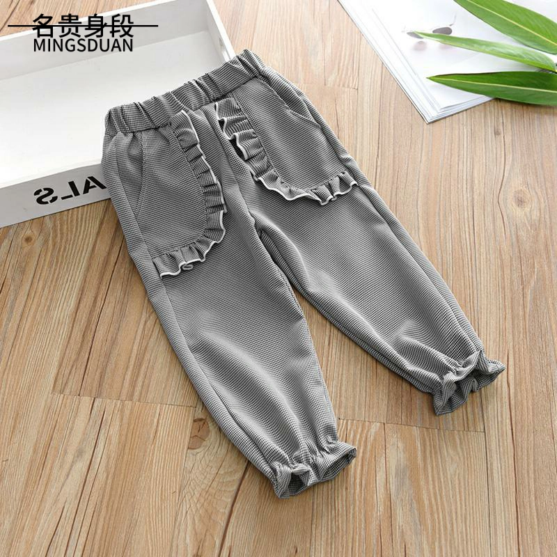 Mùa xuân 2019 giản dị quần mới bé gái quần áo trẻ em quần dài 100 feet quần trẻ em cotton harem phiên bản Hàn Quốc - Khác