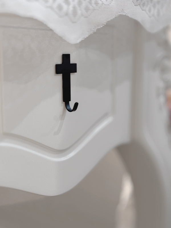 Get Some Hooks + Original Metal Cross Hooks, Dark Gothic, No-Drill, Traceless Halloween Decorative Hooks