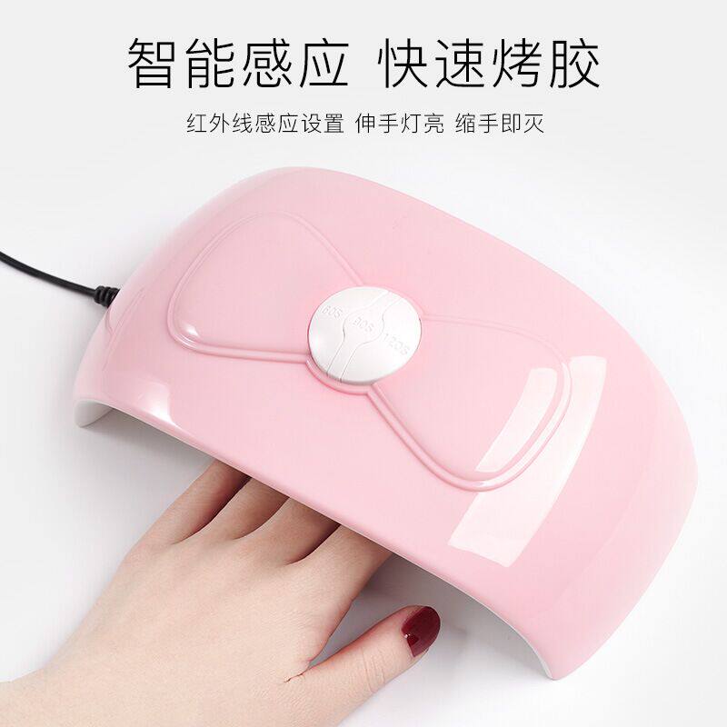 Mechia Butterfly Knot Phototherapy Machine Toasted Nail Polish Glue Speed Dry Induction Dryer For Nail Oven Home Medecor Lamp