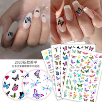2020 new net red butterfly nail stickers ins cartoon cute nail stickers fairy little butterfly finger stickers