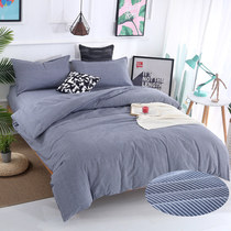 Thickened new old coarse cloth quilt cover double quilt cover single student quilt cover three-piece mattress set two-piece set