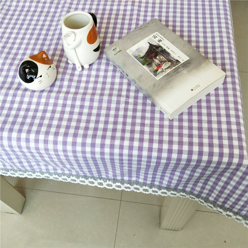 Cotton và lanh dày cũ vải thô khăn trải bàn kẻ sọc vải đơn giản hiện đại ren bảng vải phổ quát khăn khăn bàn cà phê vải