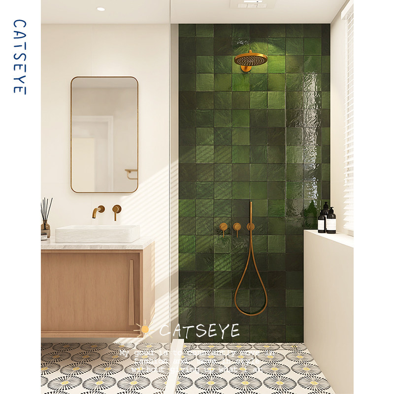 Cat Eye French Retro Toilet tiles tiles Spanish hand tile bathroom floor tile wall tiles