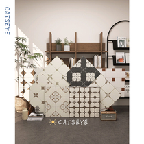 Maoyan French medieval style bathroom tiles retro caramel brown bathroom small tiles 200 toilet kitchen floor tiles