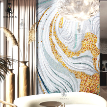 Cats eye modern minimalist living room bedroom mosaic cut painting tile entrance aisle puzzle TV background wall