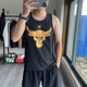 Bull Head Series Digital Distressed Printed Sweat-Absorbent Stretch Cotton Men's Casual Sports Vest Training Fitness Waistcoat