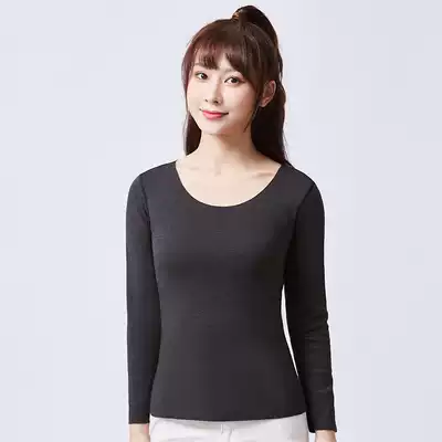 Thick belly and velvet women's warm inner clothing autumn and winter seamless high-elastic tight body top long sleeve bottoming