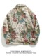 Hong Kong style colorful jacket autumn handsome big flower trend rose flower print jacket men's personalized loose performance clothes