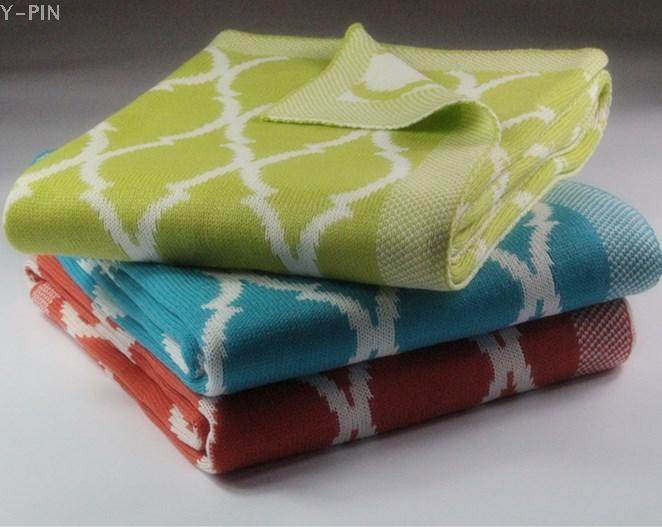 Factory direct foreign trade jacquard full nitrile color blanket decorative carpet sofa blanket cover blanket