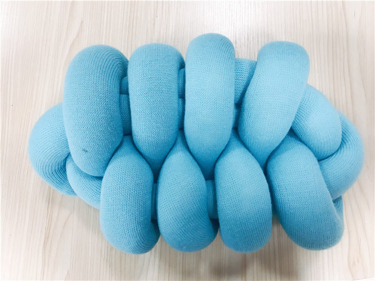 Export of European and American hand knotted ball pillow Nordic style solid color cushion sofa ins