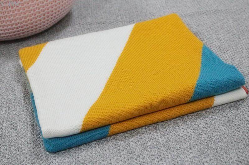 2017 New color color series all clear inlay knitted wool blanket model room decorative carpet sofa blanket cover blanket