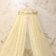 Princess Crown Bed Curtain Lace Bedside Curtain Gauze Ceiling Dome Mosquito Net Palace Korean Wedding Decoration Bed Curtain