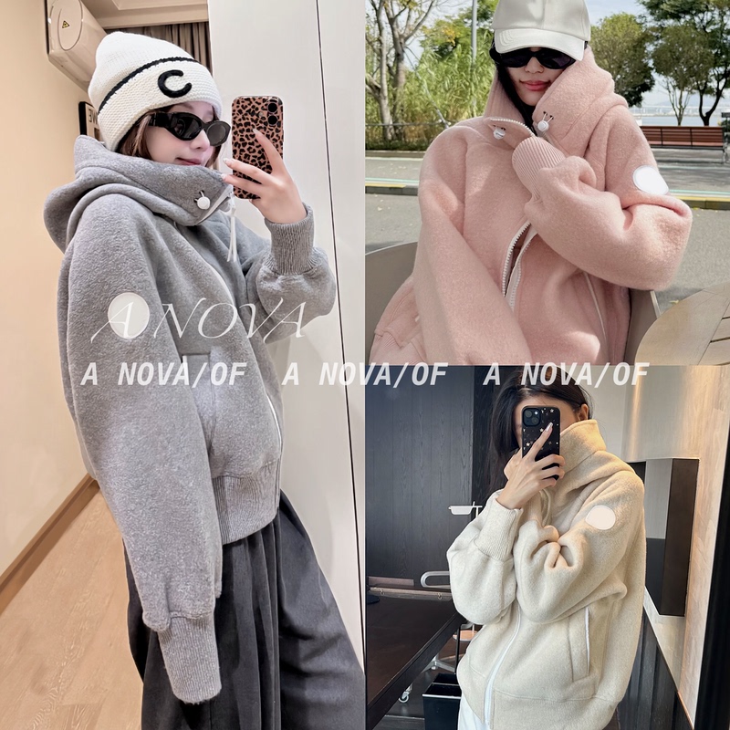 Aa Nova of Goose's New Color! 25Ss White Badge Wool Fleece Bomber Jacket Sweatshirt Coat Aa Nova of Goose's New Color! 25Ss White Badge Wool Fleece Bomber Jacket Sweatshirt Coat