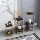 Легкая роскошная подставка для цветов из каменной плиты в стиле рок-н-ролла, напольная отделка гостиной из массива дерева, простая современная мраморная полка из нержавеющей стали mini 2