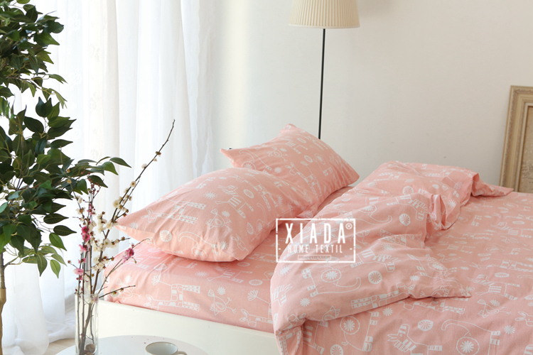 Một mảnh bông vải lanh nhỏ gọn tấm bông phim hoạt hình sinh con duy nhất đôi giường 1.5m1.8m2.0 mét - Khăn trải giường ga phủ giường