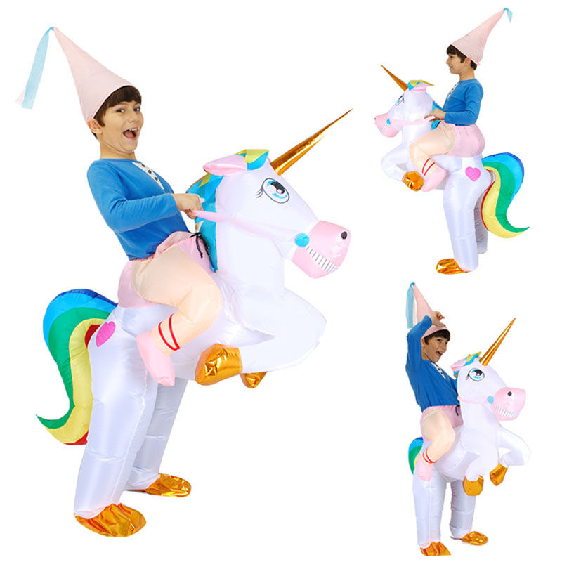 Halloween costume children's unicorn inflatable clothes Pegasus cartoon puppet walking animal mount props performance