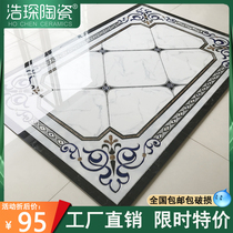 Living room parquet floor tiles 800x800 imitation water jet parquet new Chinese style aisle corridor entrance modern simple