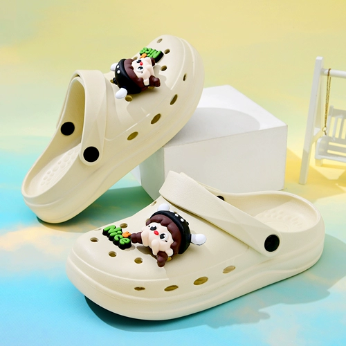 Нескользящие тапочки в стиле Crocs, обувь для медсестер, босоножки, милые пляжные мюли, подходят для носки на улице, можно носить двумя способами, закрытый носок, для влюбленных