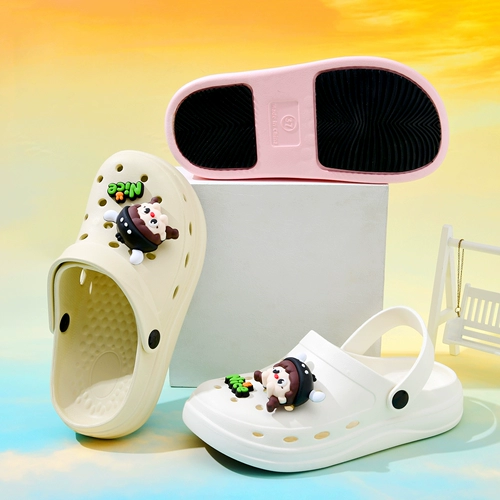 Нескользящие тапочки в стиле Crocs, обувь для медсестер, босоножки, милые пляжные мюли, подходят для носки на улице, можно носить двумя способами, закрытый носок, для влюбленных