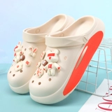 Летние модные универсальные тапочки в стиле Crocs, ультрамягкие нескользящие пляжные мюли, подходят для носки на улице, закрытый носок, популярно в интернете