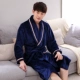 Flannel áo choàng tắm của phụ nữ đồ ngủ nam áo ngủ mùa thu và mùa đông san hô lông cừu dài tay vài chiếc váy buổi sáng dày áo choàng tắm áo choàng đồ ngủ pijama