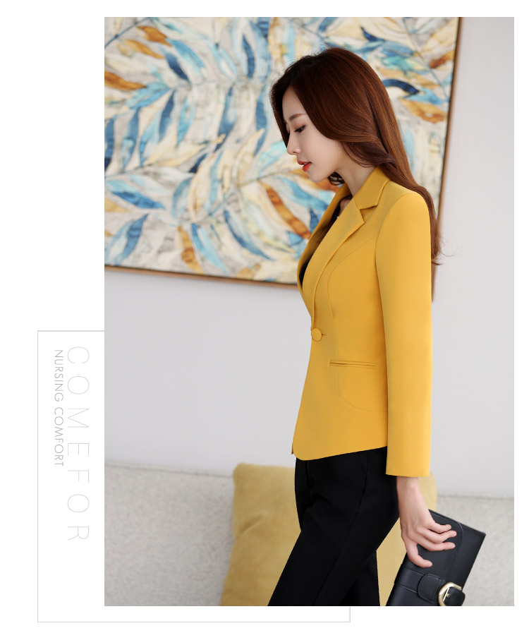 Mùa xuân và mùa thu Hàn Quốc phiên bản mới mỏng nhỏ phù hợp với phụ nữ áo khoác ngắn phù hợp với dài- tay khí thường một nút đầu áo vest nữ không cổ