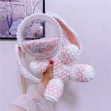 Вязаная сумка ручной работы, набор материалов, сумка на одно плечо, мультяшный рюкзак, картхолдер, кролик, «сделай сам»