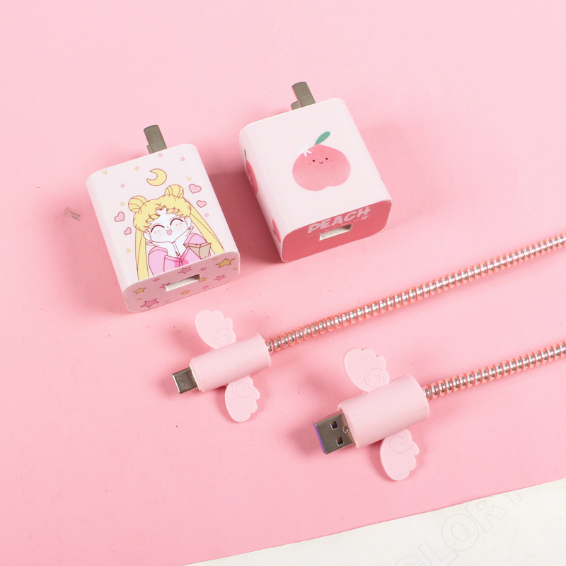 Xiaomi 10s11 Youth Edition Redmi note11 note12 k30 k40 tablet 5 33w mobile phone charger sticker data cable winding rope cartoon decorative film protection