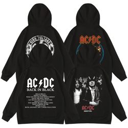 acdc old rock band printed clothes highway to hell peripheral hooded pullover sweatshirt ສໍາລັບຜູ້ຊາຍ