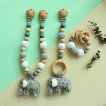 Ins Amazon baby teething teether pacifier chain baby fitness toys children Montessori toys