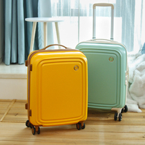 Japanese retro luggage female 20 inch ultra-light boarding password box suitcase mute 26 consignment male trolley case