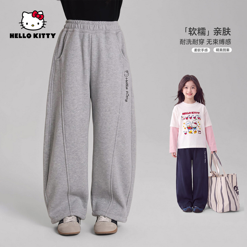 [Hello Kitty] Hellokitty New Autumn Fashion Casual Pants for Girls, Kidsren's Sports Sweatpants