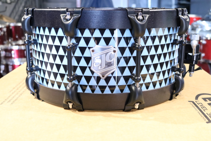 Second-hand snare drum US SJC CSUTOM checkerboard