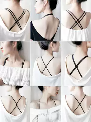 Transparent invisible shoulder strap female incognito can expose bra shoulder strap Summer thin underwear with beautiful back underwear shoulder strap sexy cross