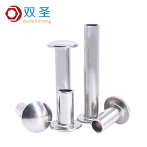 (M4 M5 M6 M6 GB873 stainless steel 304 flat round head half hollow core rivet round head rivet half hollow